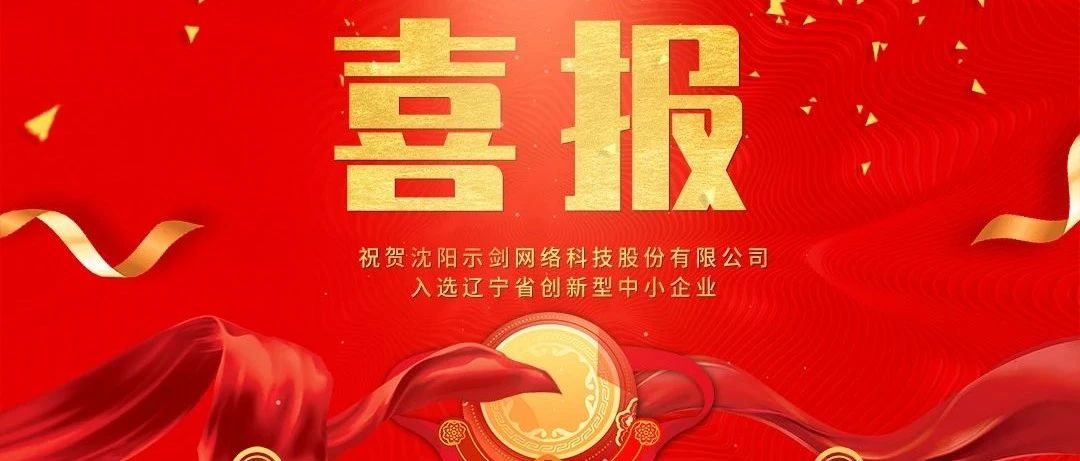 示剑网络成功入选“辽宁省创新型中小企业”